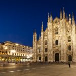 Milan Cathedral Night view Panorama