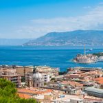 Strait between Sicily and Italy, view from Messina, Sicily
