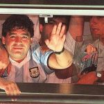 Maradona dopo il suo ricovero nel 2000 in Uruguay
