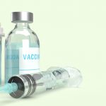 vaccine bottles  Syringe 3d rendering on white background for me