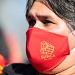 Asamblea del Sindicato Único de la Construcción y Afines (SUNCA), en la Plaza Mártires de Chicago. Foto: Santiago Mazzarovich / adhocFOTOS