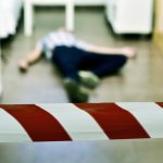 crime scene with dead body
