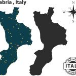 Map of Calabria, Italy