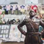 Mussolini’s statue at Militalia in Milan, Italy
