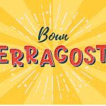 Buon ferragosto italian summer festival hand lettering. Translation Happy ferragosto . For poster, banner, logo, icon, promo, celebration issues. Colourful concept for august holiday in Italy.