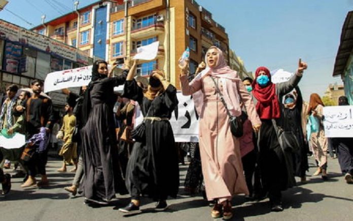 Afghanistan crisis - protest in Kabul