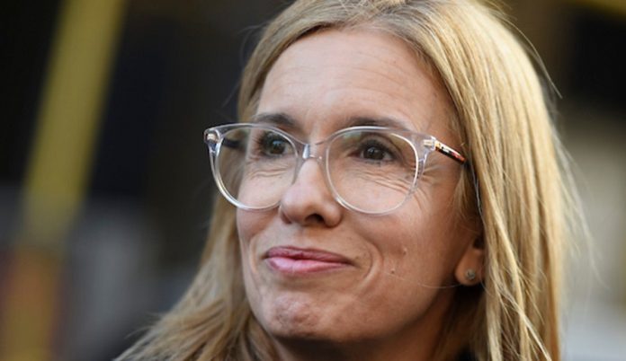 Marta Jara declara en juzgado de la calle Bartolome Mitre, en Montevideo. Foto: Nicolás Celaya /adhocFOTOS