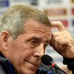 Oscar Washington Tabarez durante una conferencia de prensa en el Complejo de Alto Rendimiento de AUF. Nicolás Celaya /adhocFOTOS