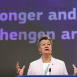 European Commission Vice President Schinas and Commissioner Johansson present a strategy for the future of Schengen, in Brussels
