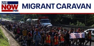 Primi migranti dell’anno in marcia dal Messico verso gli Usa