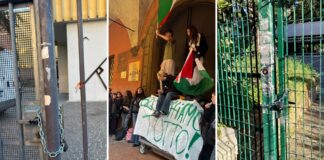Proteste contro la pace. “Blocchiamo tutto”: a Bologna licei ‘chiusi’ coi lucchetti per la Palestina