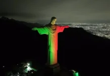 Brasil, el Cristo Redentor celebra a Italia con luz “tricolor”