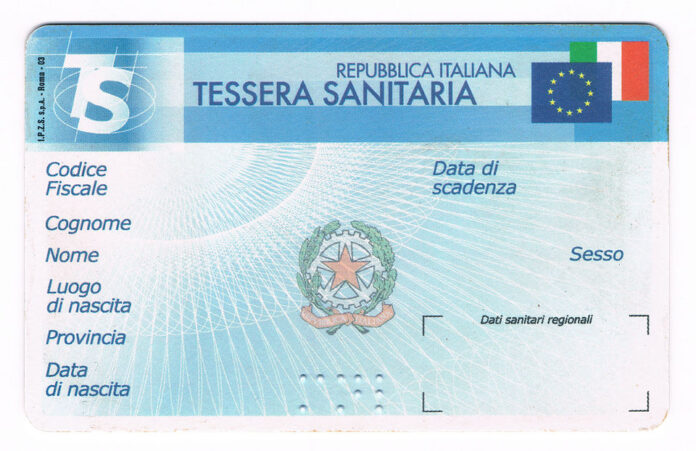 Tessera_Sanitaria_Italia-Fronte