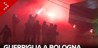 Bologna ancora in mano ai violenti Pro-Pal: notte di guerriglia per la partita di basket Virtus-Maccabi