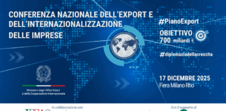 Il 17 dicembre a Milano la terza Conferenza Nazionale dell’Export e dell’Internazionalizzazione delle Imprese. Incontro annuale con ambasciatrici ambasciatori italiani